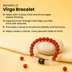 Virgo (कन्या राशि) Zodiac Carnelian & Milky Quartz Bracelet