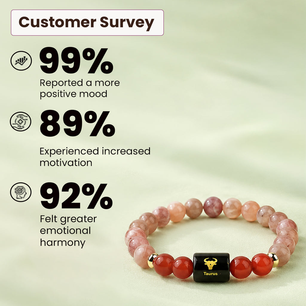Taurus (वृषभ राशि) Zodiac Sunstone & Carnelian Bracelet