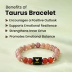 Taurus (वृषभ राशि) Zodiac Sunstone & Carnelian Bracelet