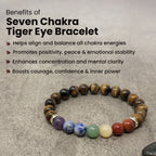 Seven Chakra Tiger Eye Bracelet