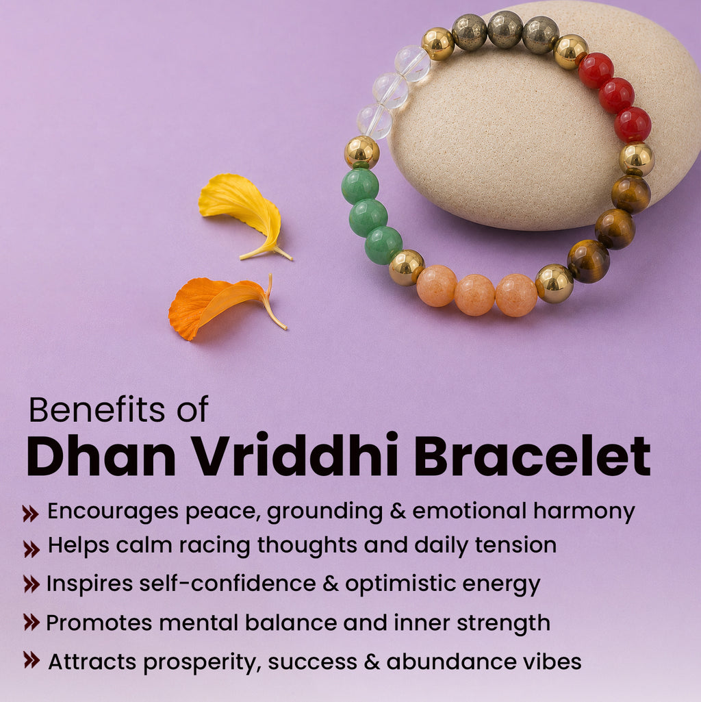 Dhan Vriddhi Bracelet with FREE Raw Selenite Plate
