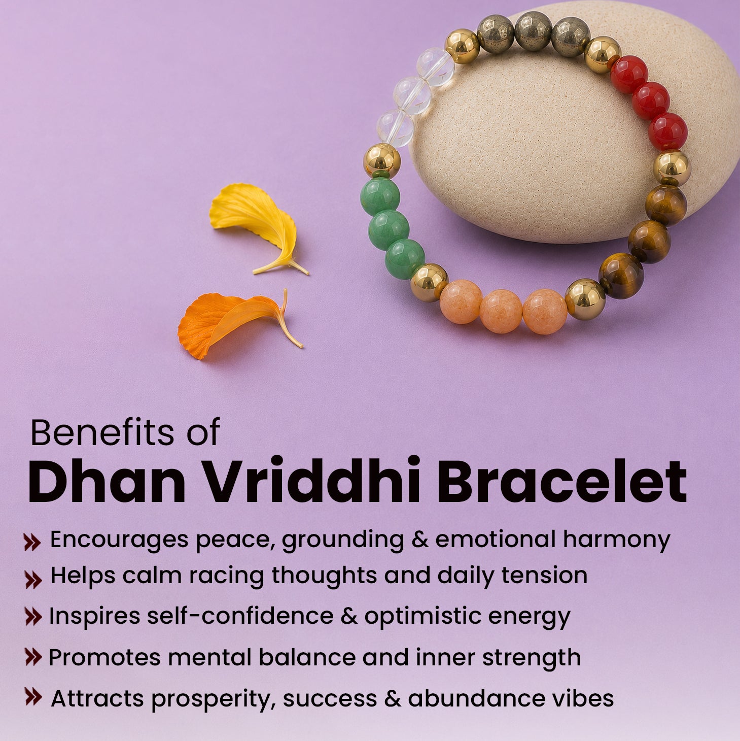 Dhan Vriddhi Bracelet with FREE Raw Selenite Plate