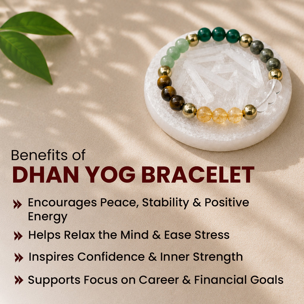 Dhan Yog Bracelet with FREE Raw Selenite Plate