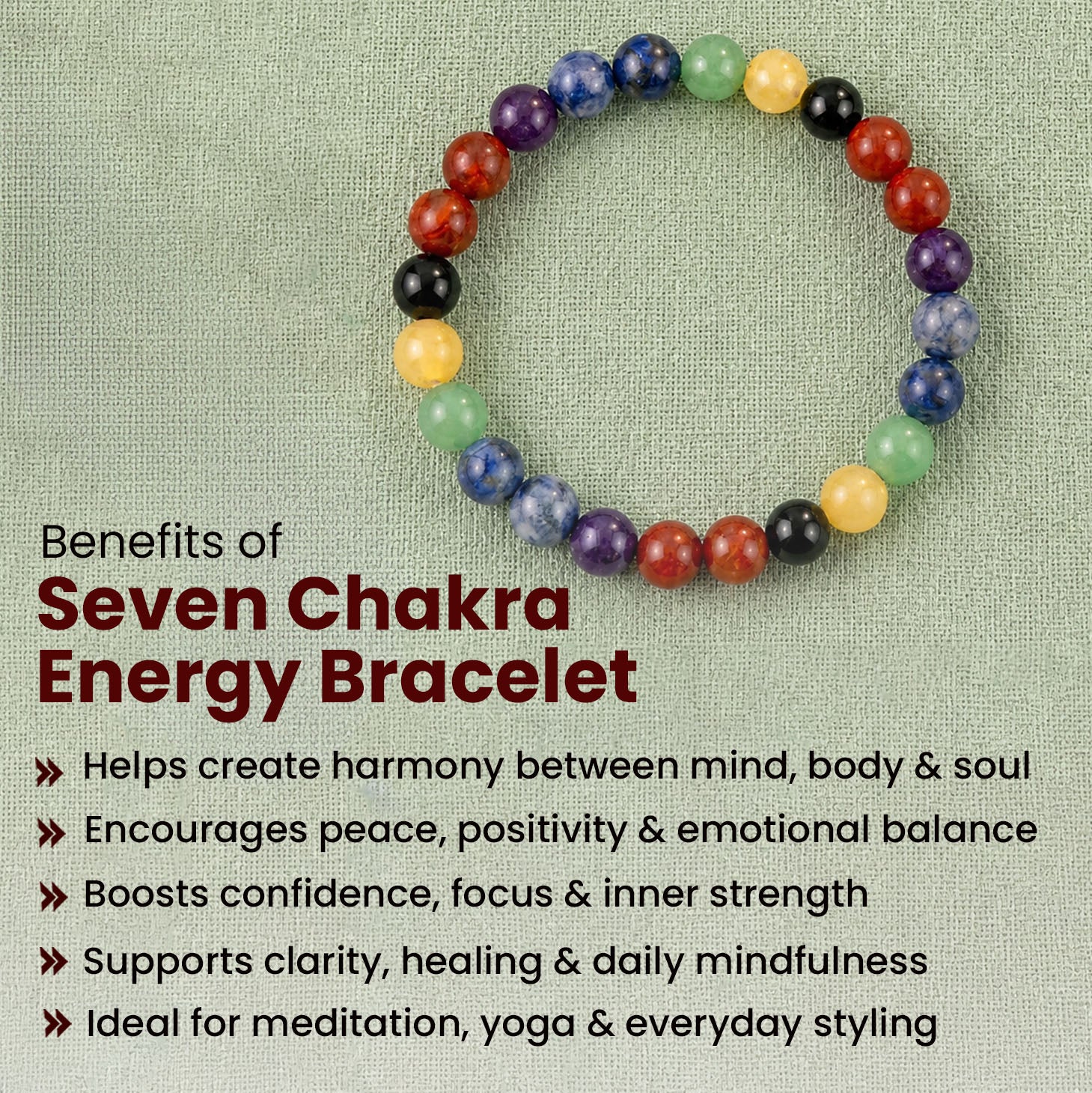 Seven Chakra Intention Bracelet