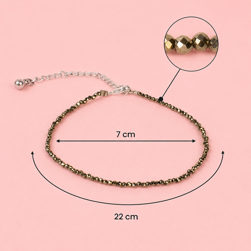 Raw Pyrite Anklet