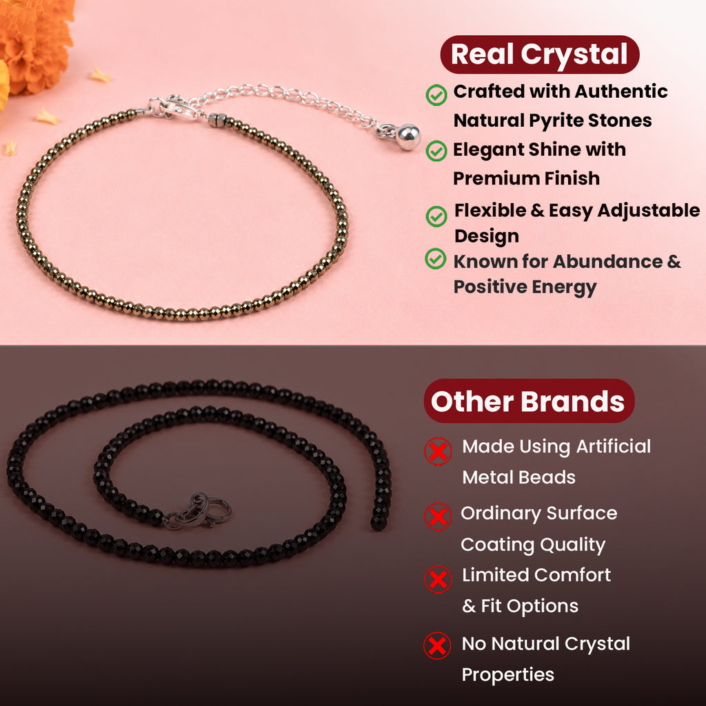 Raw Pyrite Anklet