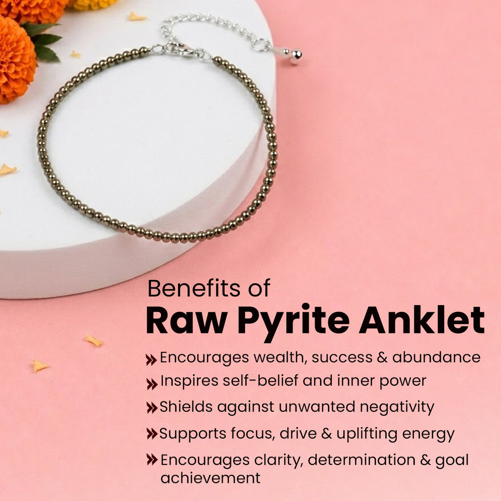 Raw Pyrite Anklet